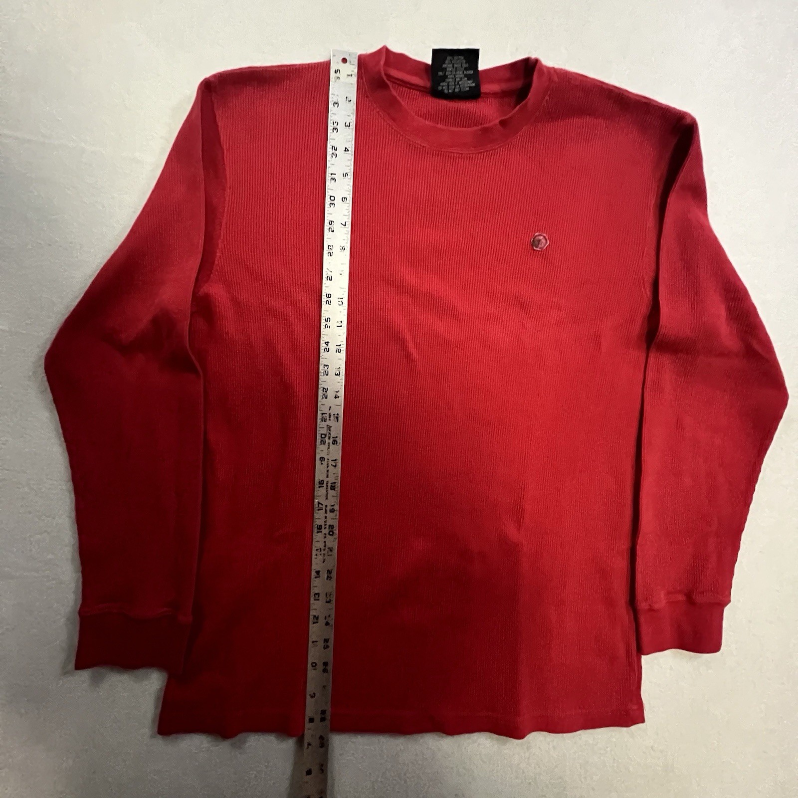 Vintage Southpole Thermal Shirt Mens XL Red Long Sleeve Waffle Knit Y2K Skater gallery