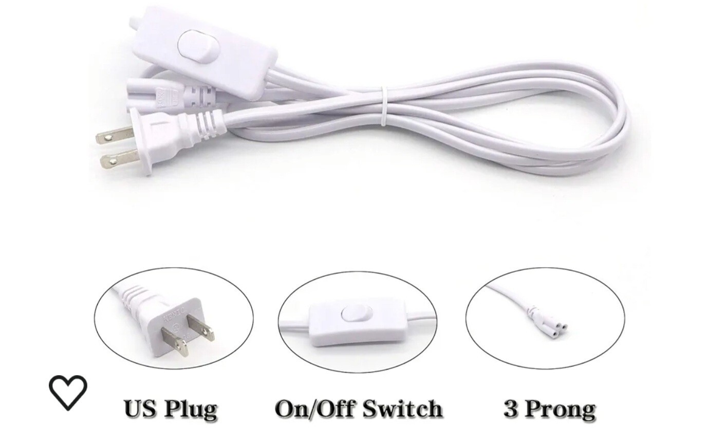 T5 T8 LED Tube Power Extension Cable with On/Off Switch,LED T5/T8 Light Tube …