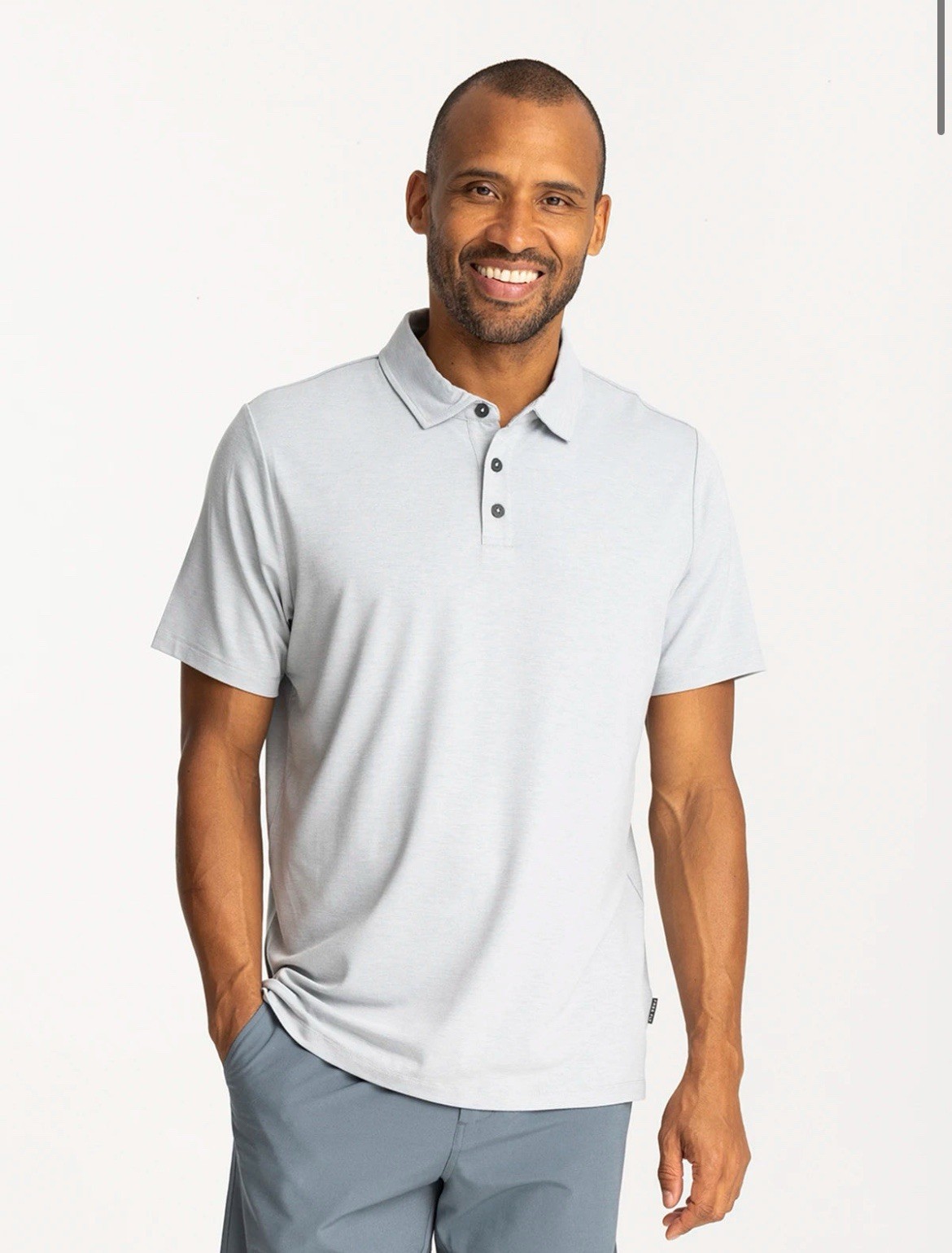 Free Fly Men’s Bamboo Flex Polo || T Shirt (MFXPOL-309-L) Size Large Color Gray gallery