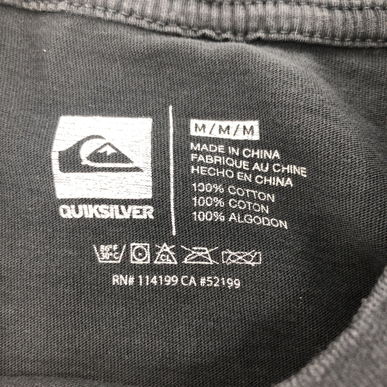 Y2K QuikSilver Mens T Shirt Medium Black Short Sleeve Crew Neck Surf Skate Logo gallery