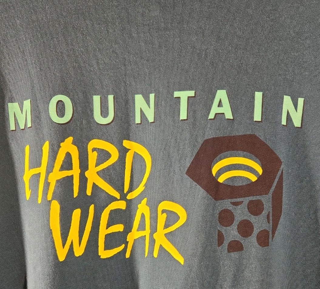 Mountain Hardwear Men's Large Teal Green T-Shirt Short Sleeve Crew Neck Logo gallery