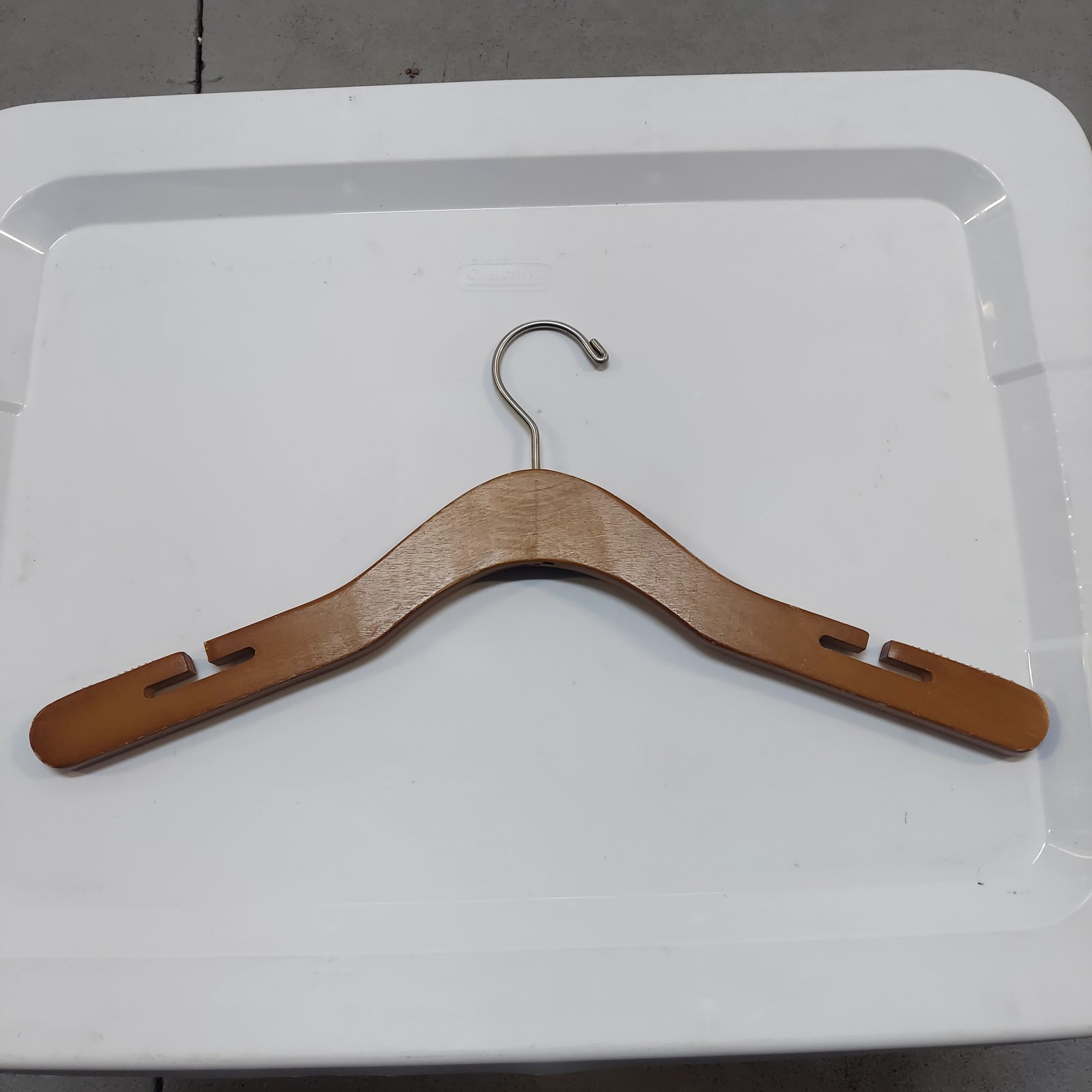 Lot of 84 Premium Wooden Clothes Hangers Non-Slip Strap Grooves & Swivel Hooks gallery
