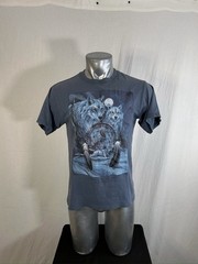 VTG Alaska 90s Mountain Style Snow Wolf Nature Tee M Band Dream Catcher Tribal