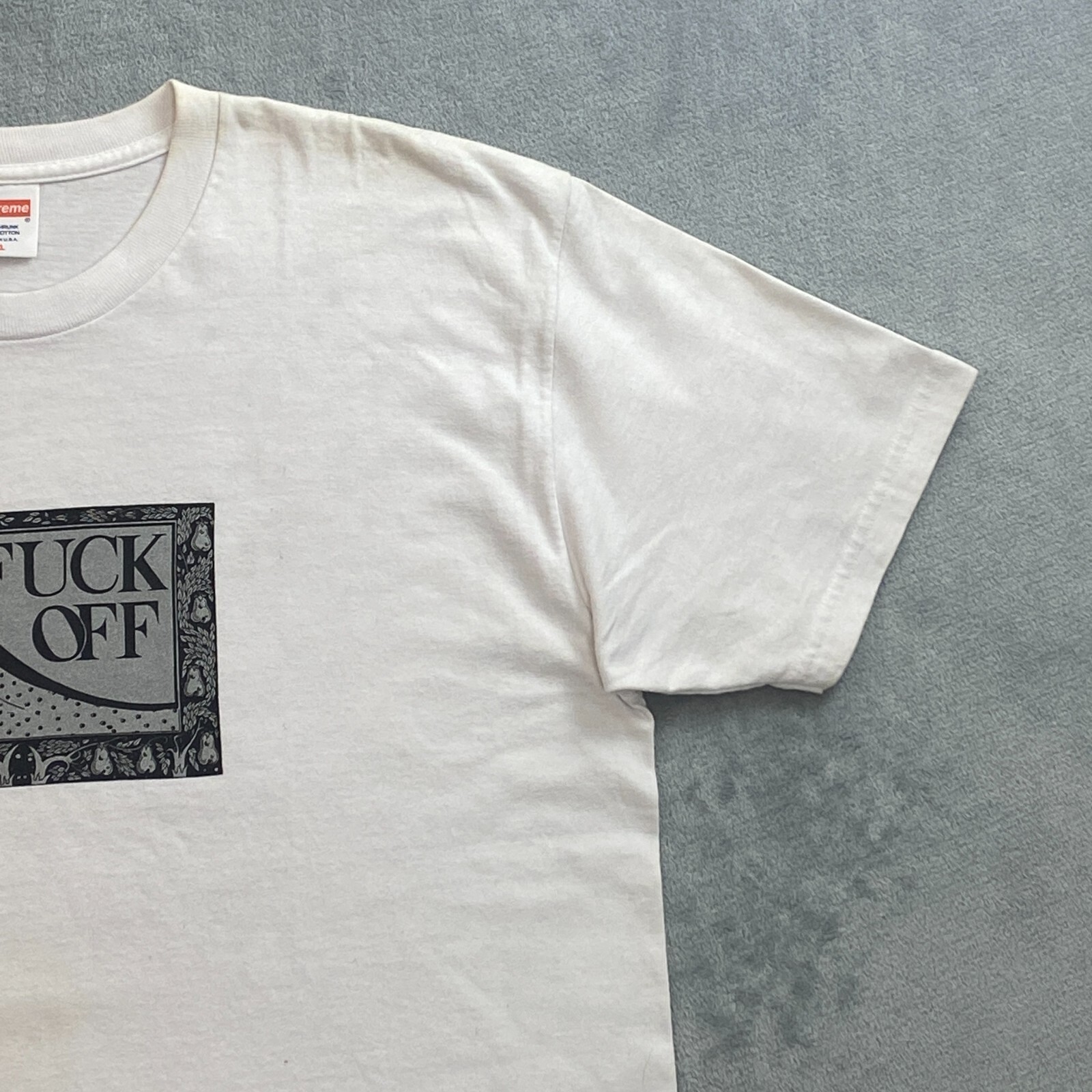 Supreme SS16 FVCK OFF TEE Men XL White Short Sleeve ART NOUVEAU Graphic T Shirt gallery