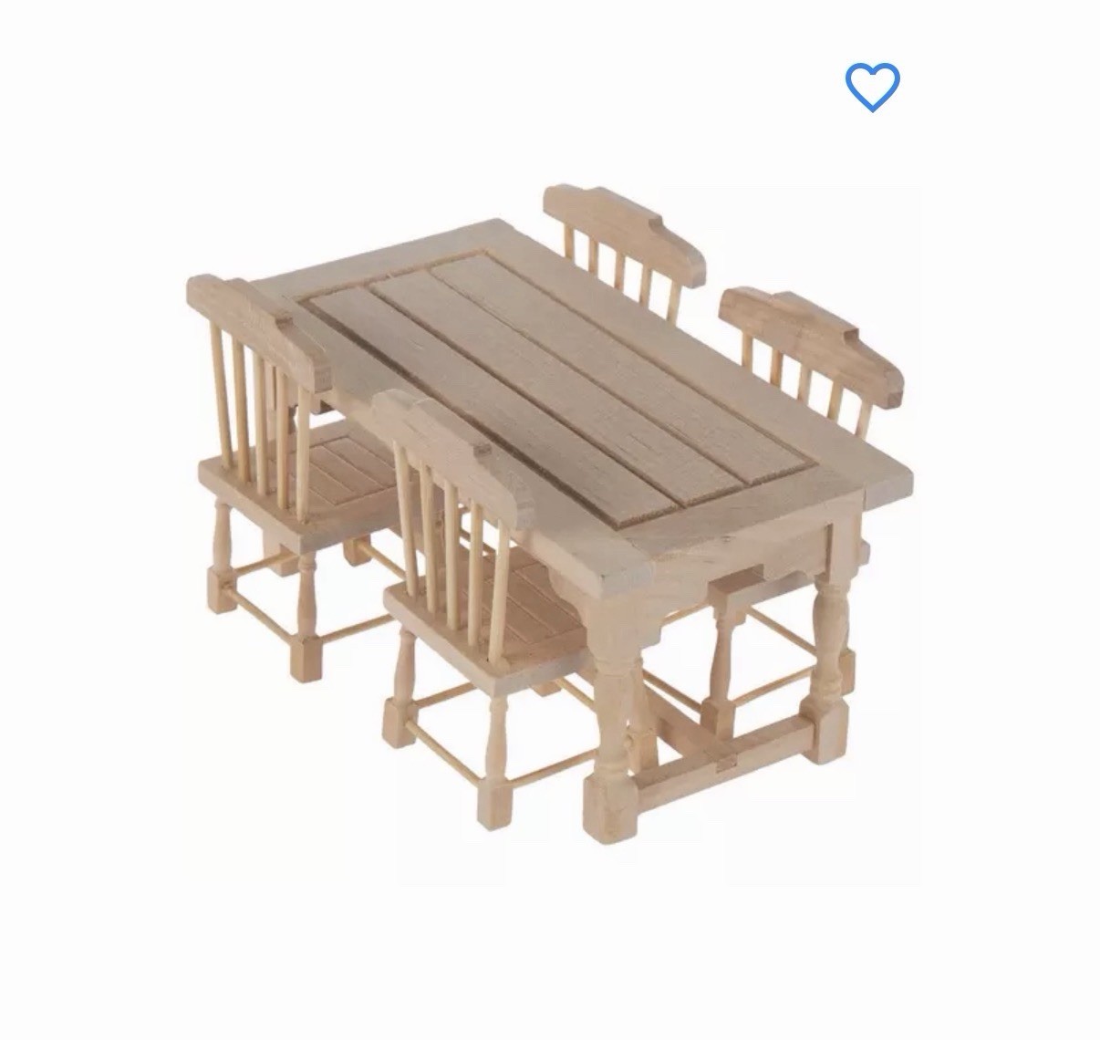 Mayberry Street Unfinished Table With F4 Chairs NIB
