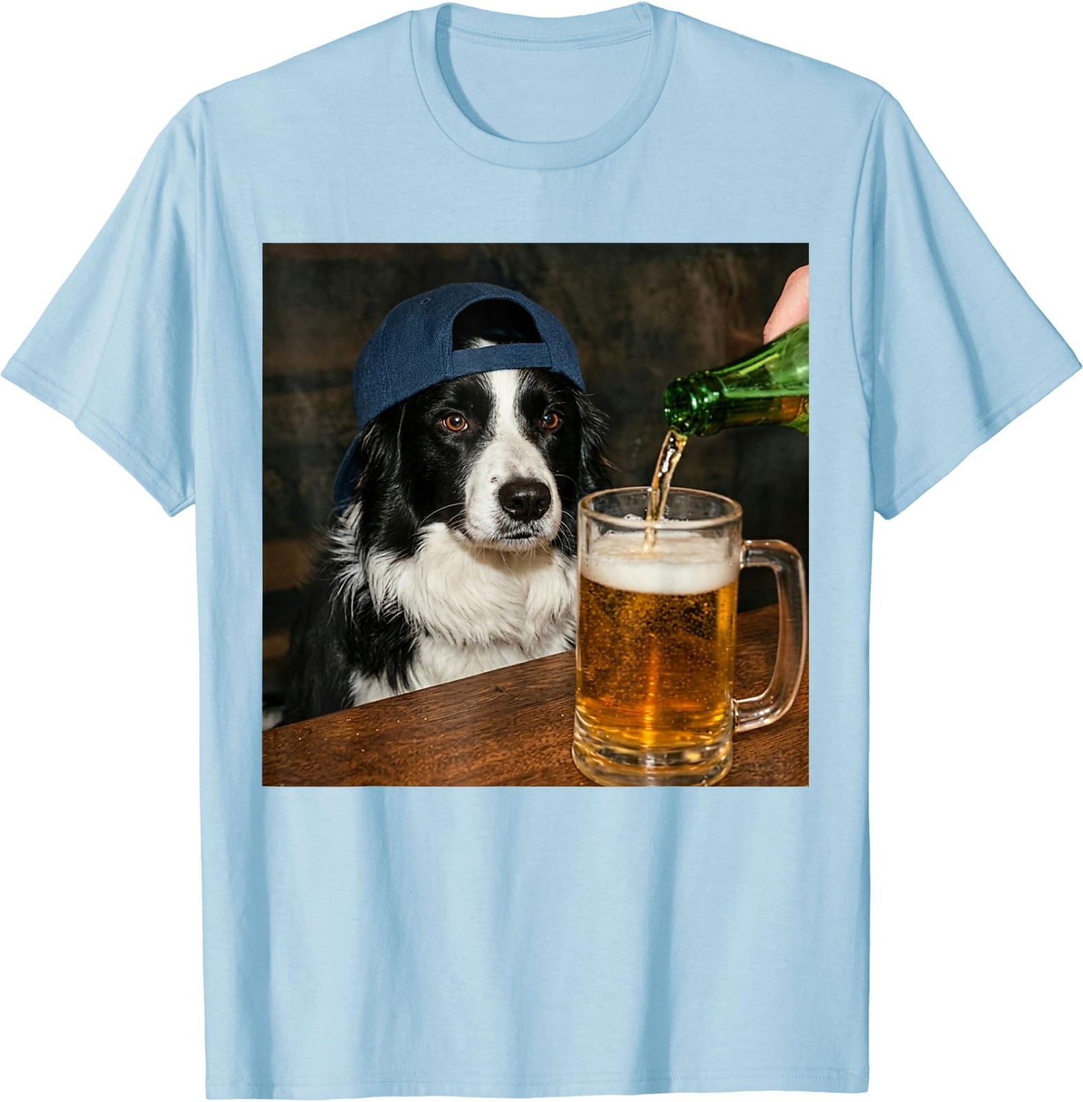 Border Collie Drinking Beer Funny Dog Meme T-Shirt gallery