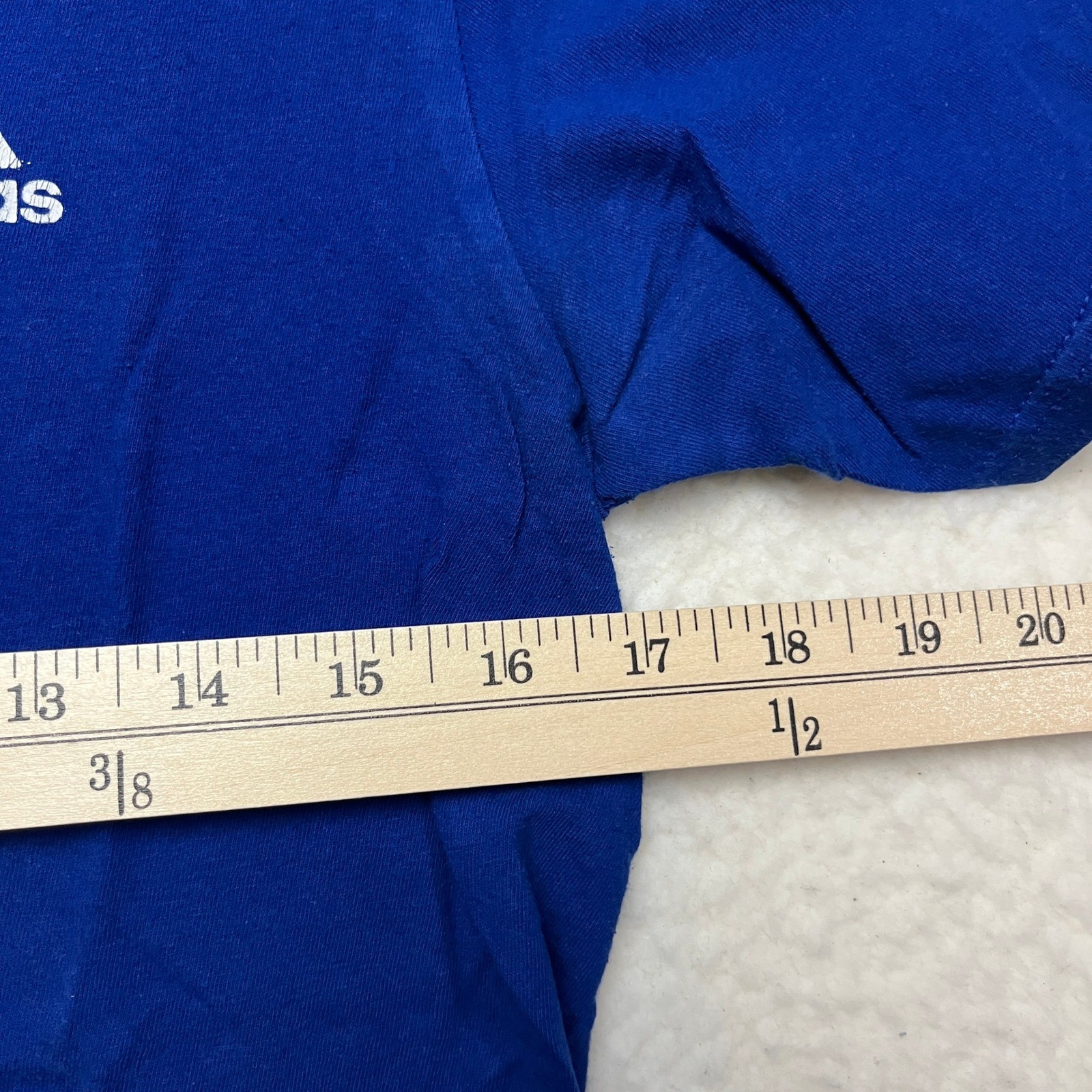 Adidas T-Shirt Mens Small Blue The Go-To Tee Short Sleeve Logo Solid 4117 gallery