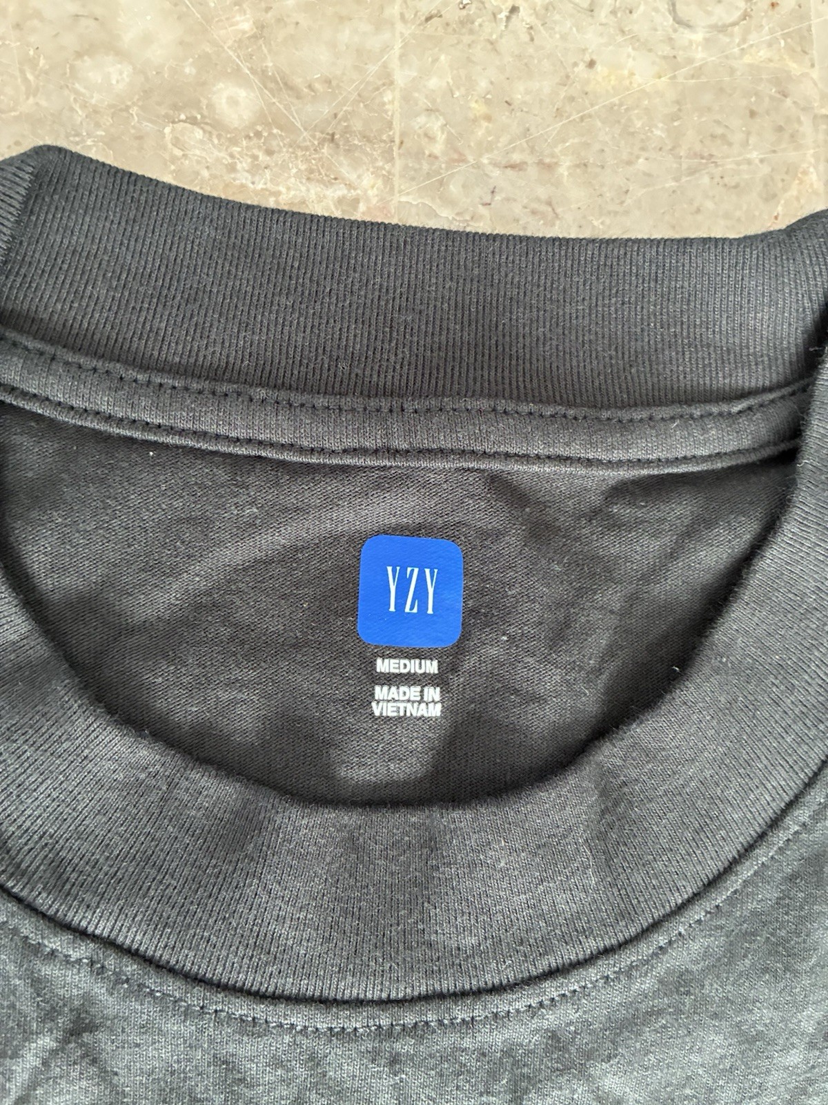 Yeezy Gap Blank Tee H02 Black Medium Short Sleeve Crew Neck Made in Vietnam gallery