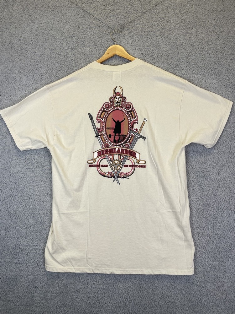 Vintage 1997 Highlander There Can Be Only One T-Shirt Men’s XL Double Sided