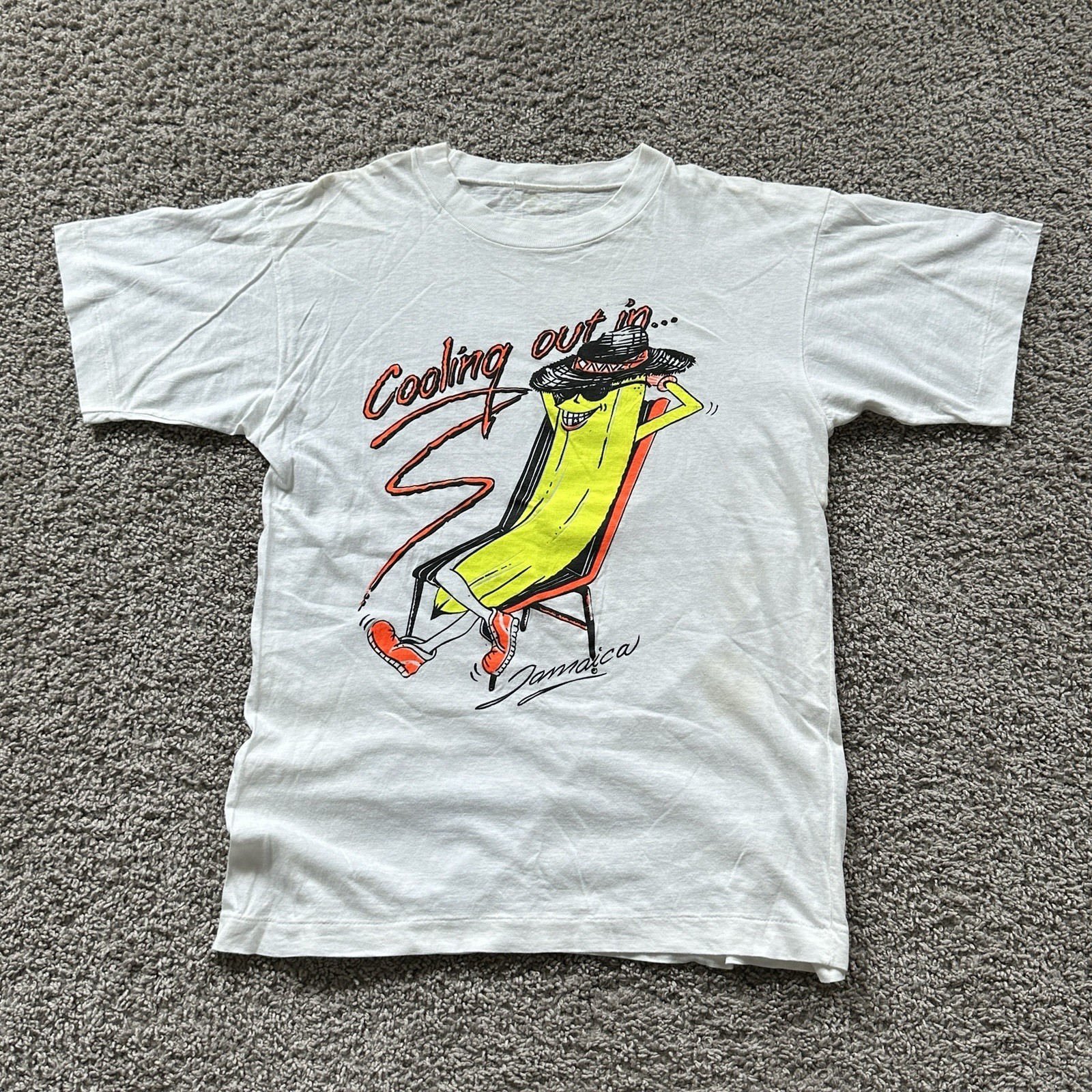 Vintage 80s Jamaica Tourist T-Shirt Men’s Small Caribbean Vacation Single Stitch