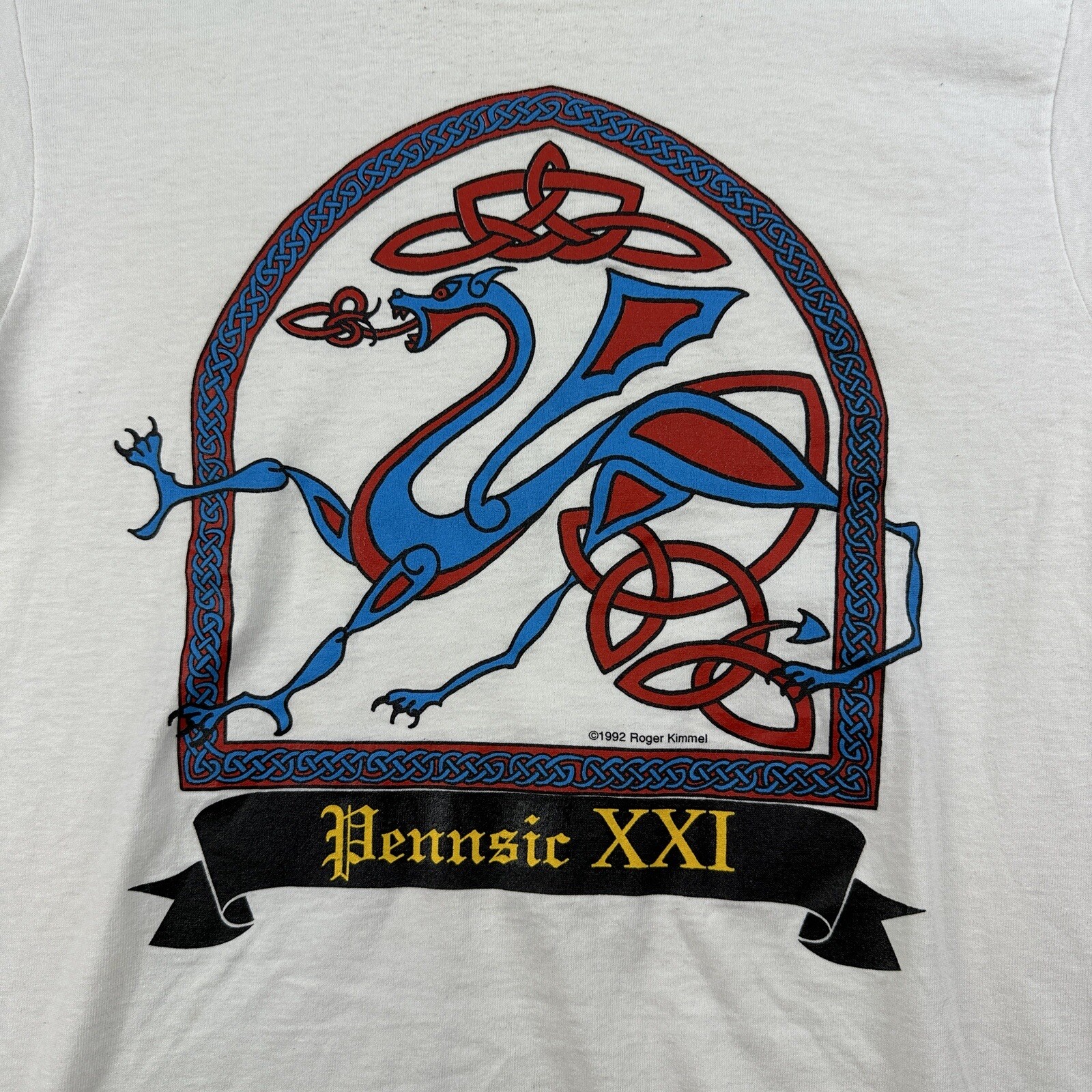 VTG Pennsic XXI Celtic Design Shirt - Sz M - Stained Singled Stitch See Pics gallery