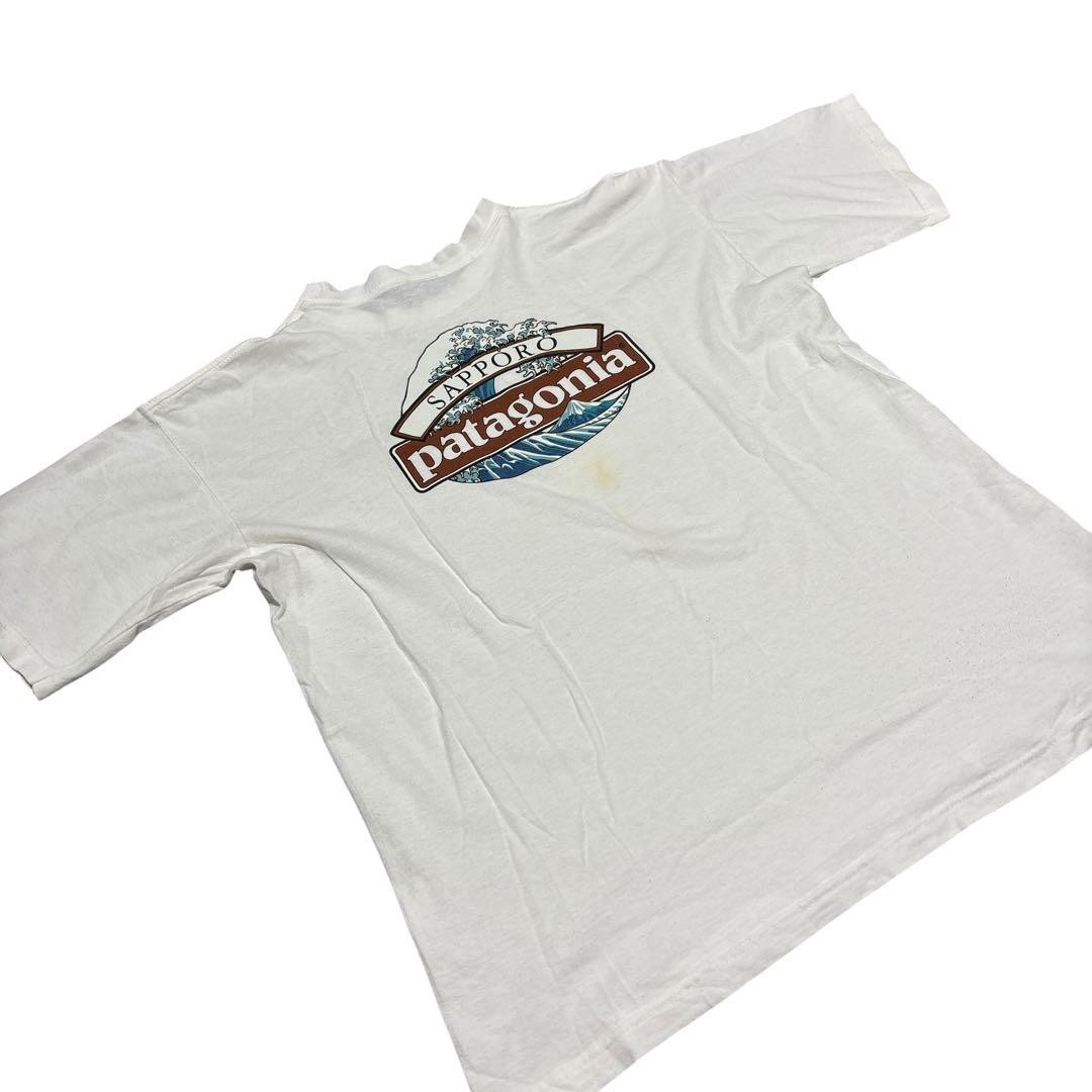 Patagonia Sapporo Hokusai Wave Vintage T-Shirt Made in USA Size M White gallery