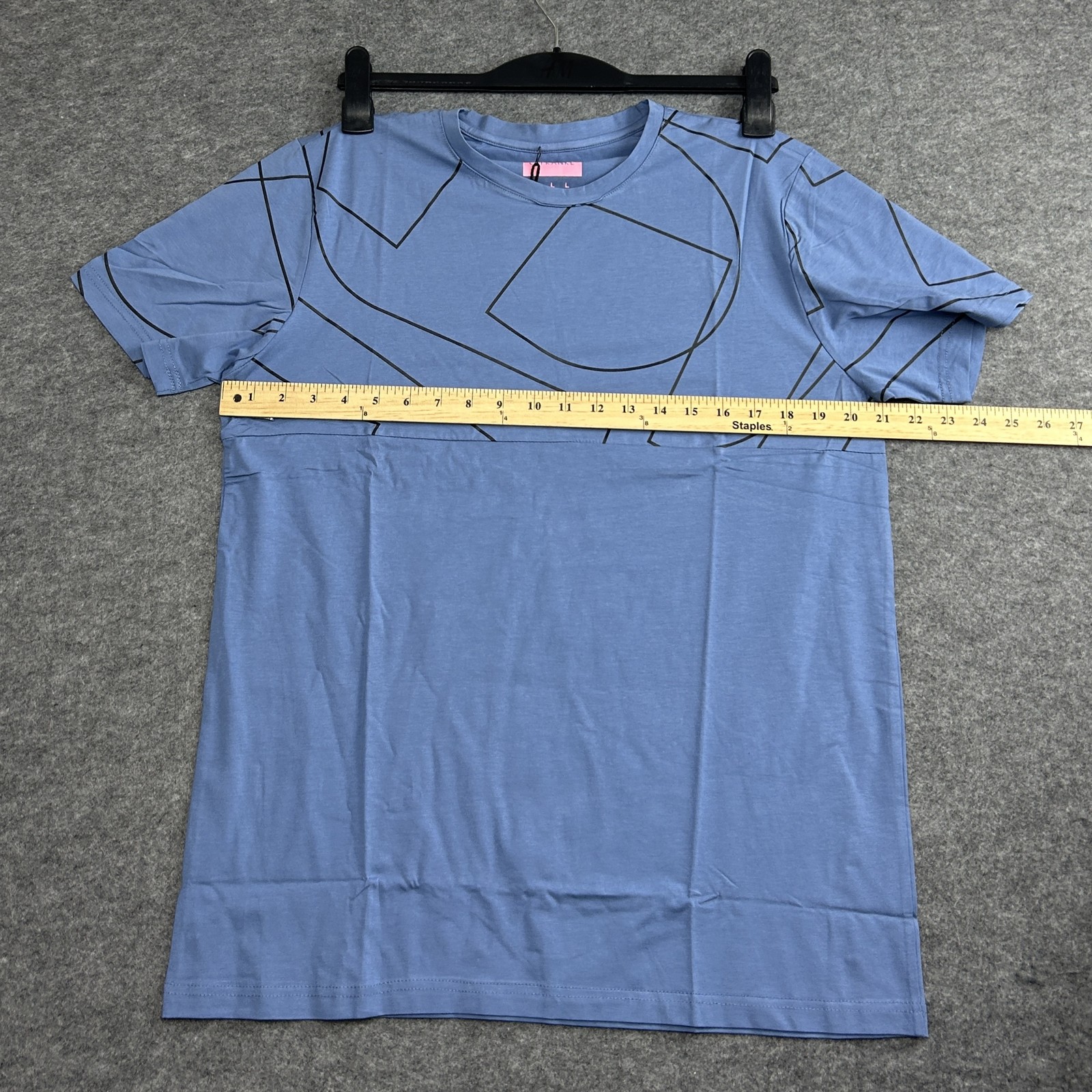 Lafranke Shirt Men's Large, Geometric Graphic Tee Polyester Cotton Modern Casual gallery