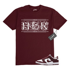 Dunk Team Red White Low Maroon Burgundy T Shirt Match HER