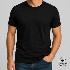 3 Pack of Men’s Heavy Cotton T-Shirt Plain Blank Crew Neck Short Sleeve Tee