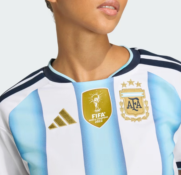 Adidas Argentina 26 Home Crop Jersey Women Shirt White Icey Blue KE5982 gallery