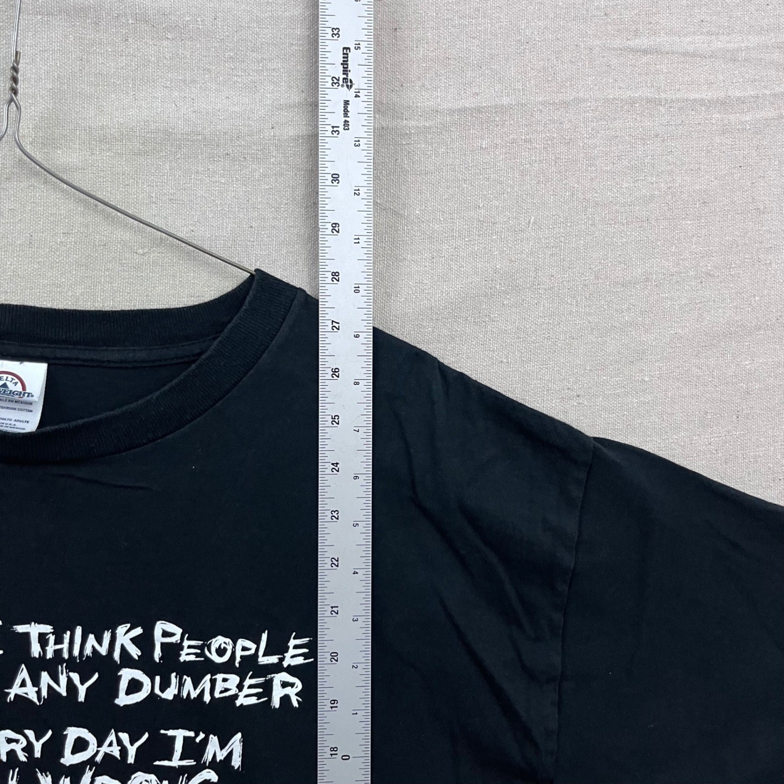 Delta Pro Weight Graphic Tee Mens XL Black Sarcastic Quote Short Sleeve Shirt gallery