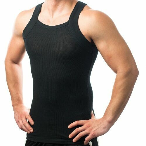 4 pack Different Touch Men's A Shirt, G Style Tank Top, Ribbed Top Medium-3X gallery