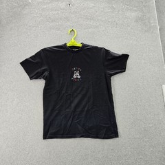 Teddy Fresh Men Shirt S Black Bear Logo Embroidered Short Sleeve