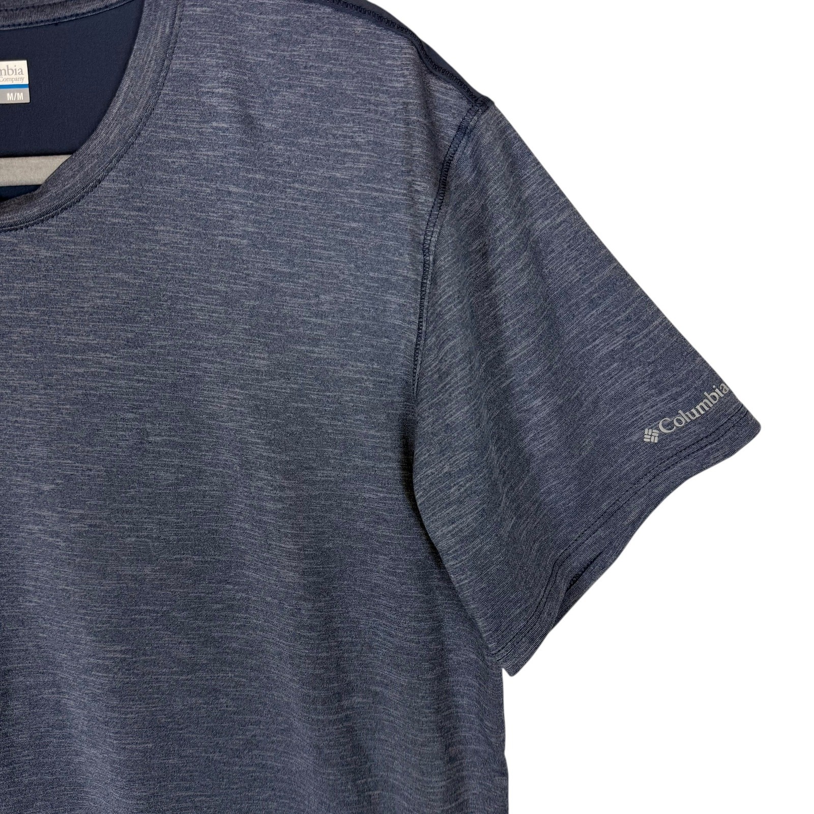 Columbia T-Shirt Men's Medium Navy Blue Crew Neck Short Sleeve Pullover Trendy gallery