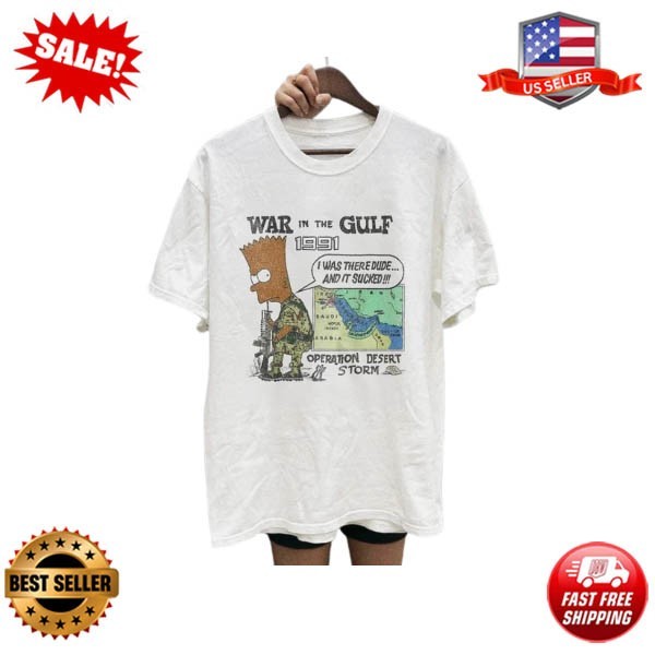 Bootleg Bart 90s Energy War In The Gulf 1991 T-Shirt