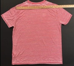 Men’s TRUE CRAFT Red & White Striped Short Sleeve Athleisure Tshirt Size XL