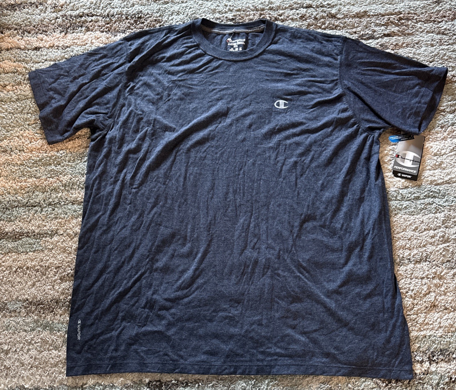 Champion Shirt Men's 2XL Vapor Cotton Blue Activewear Casual Tee gallery