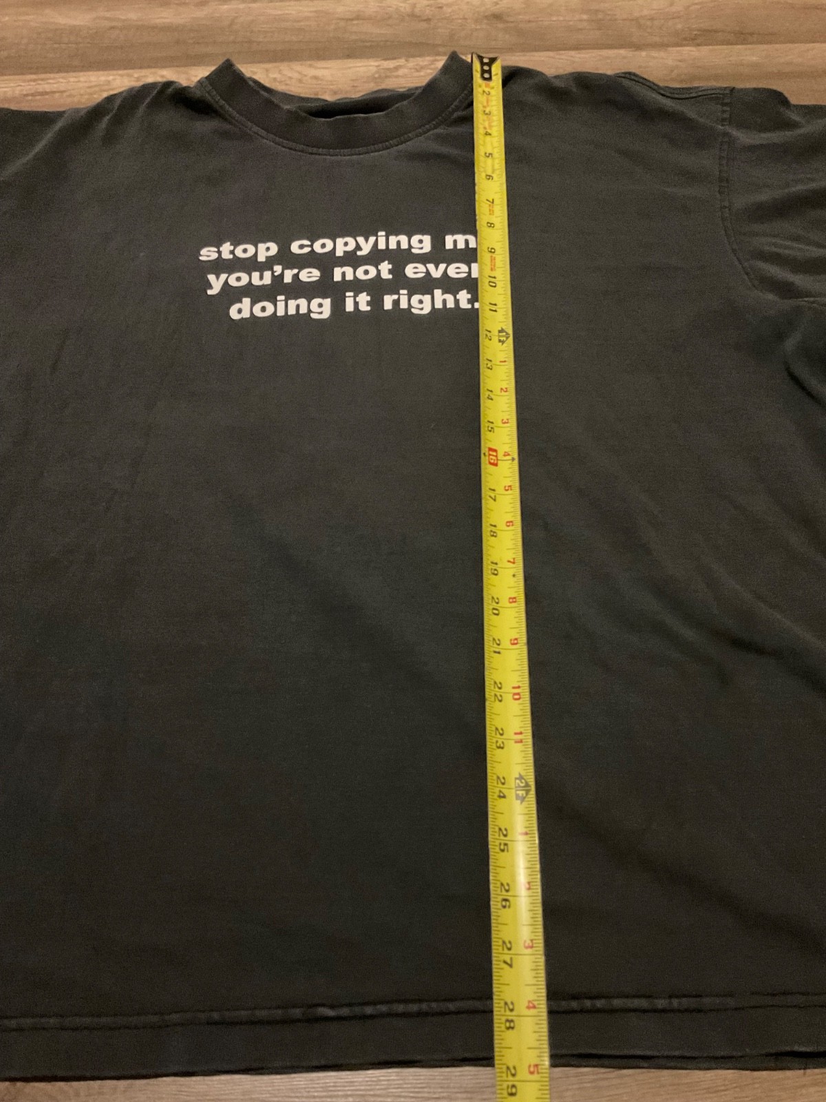 ICONIC PUNK STREETWEAR STOP COPYING ME GRAPHIC T-SHIRT ( MENS 3XL OVERSIZED ) gallery