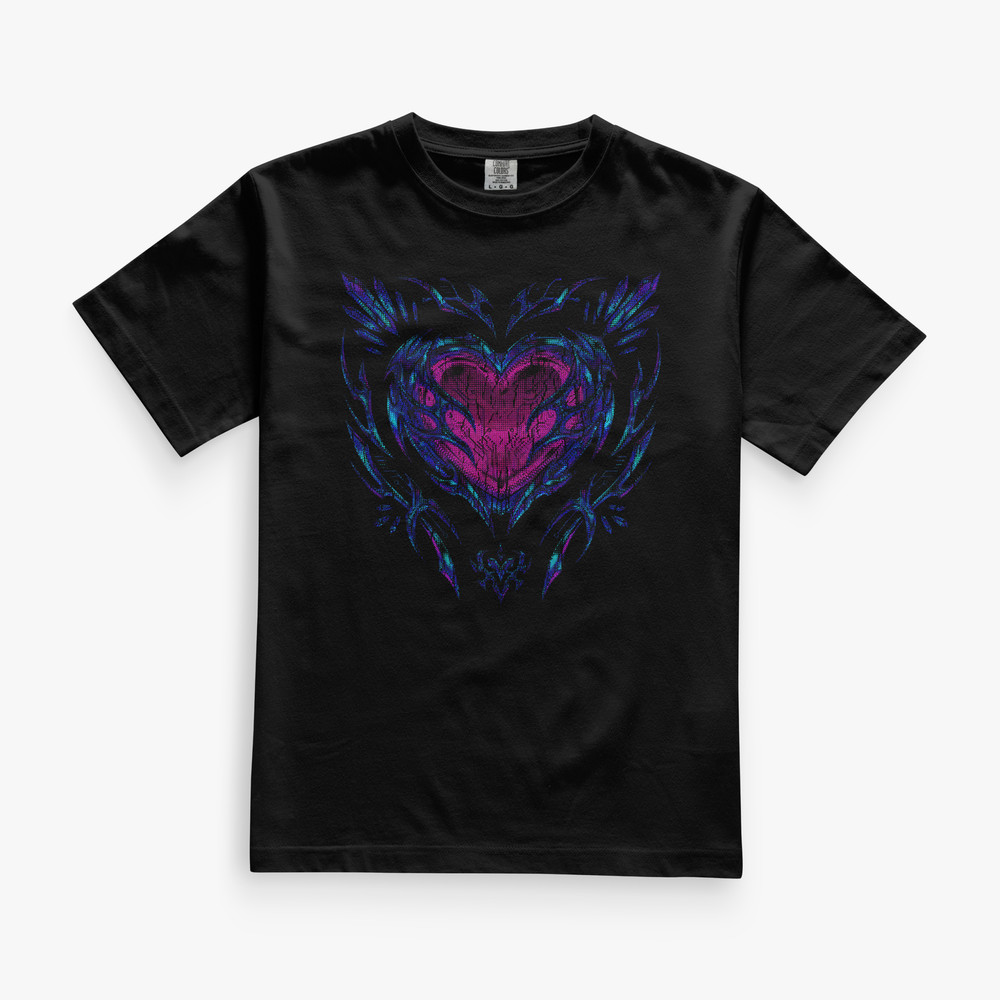 Neon Heartstrike Tee – Comfort Colors C1717 – Adult Heavyweight Short Sleeve