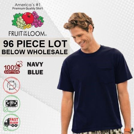 Below WHOLESALE Blank T-Shirt – 72 XL BLACK Fruit of Loom 3930R / 3931 Bulk Lot