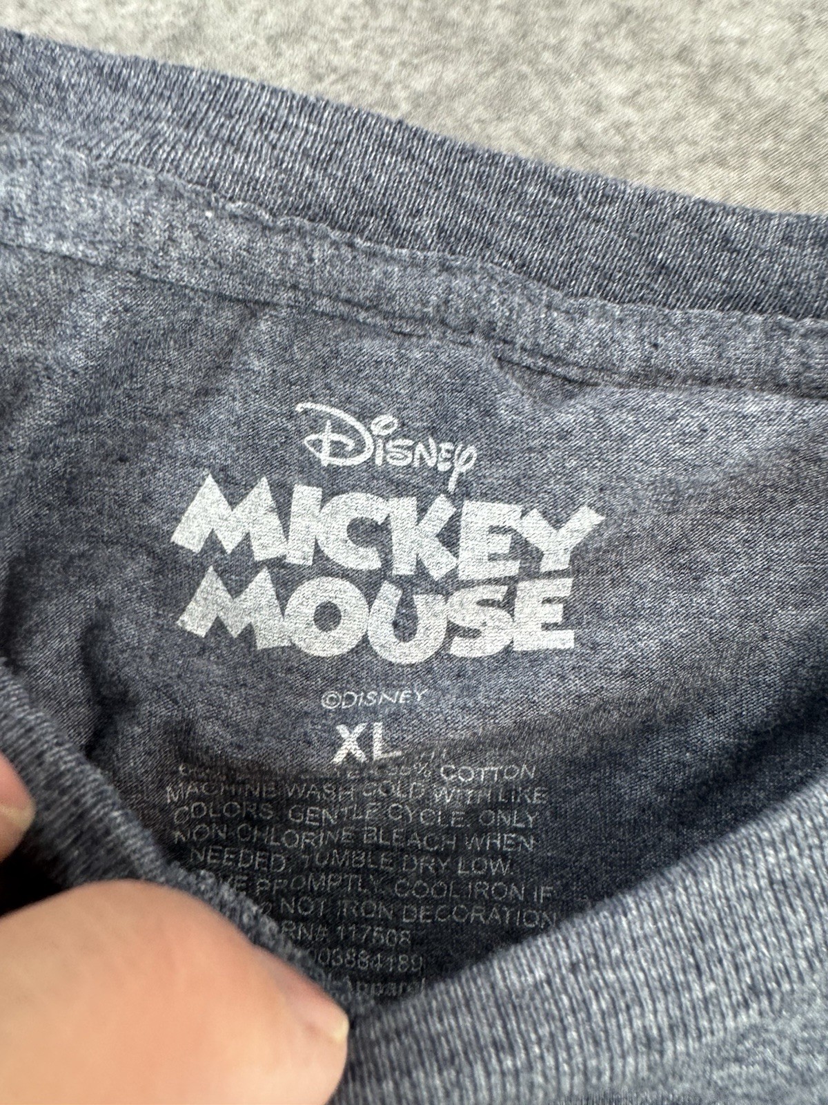 Disney Mickey Mouse Mens T-Shirt Size XL Blue Gray Top Graphic Print Tee gallery