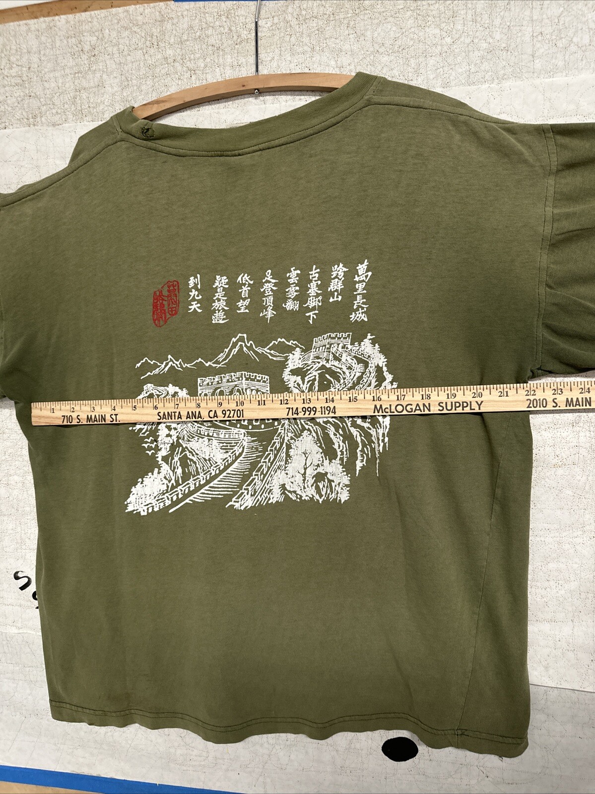 Vintage Hang Ten T Shirt 90s I Climbed The Great Wall of China Double Print XL gallery