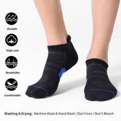 CelerSport 6 Pack Men’s Running Ankle Socks with Cushion Low Cut Athletic Spo…