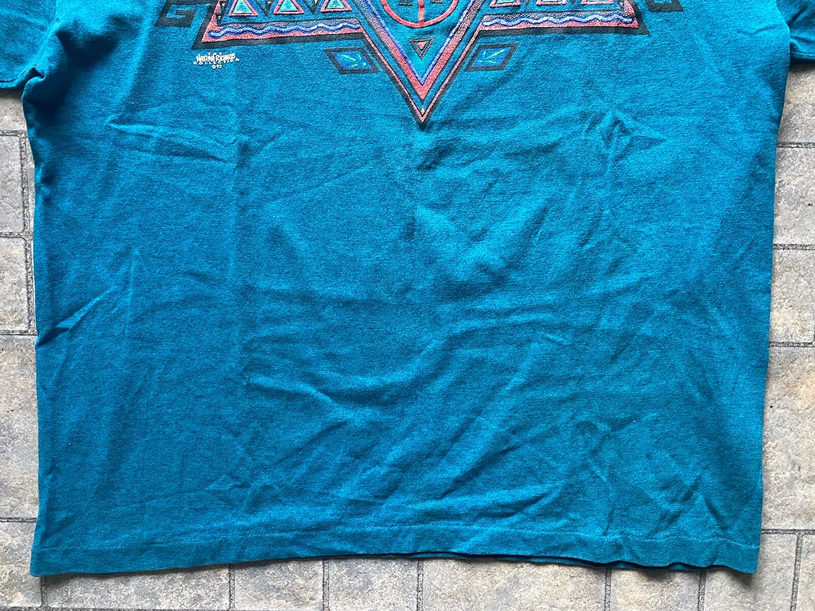 Vintage HEF-T By Teejays Single Stitch T Shirt Mens XL Blue 1992 Nathan Richards gallery