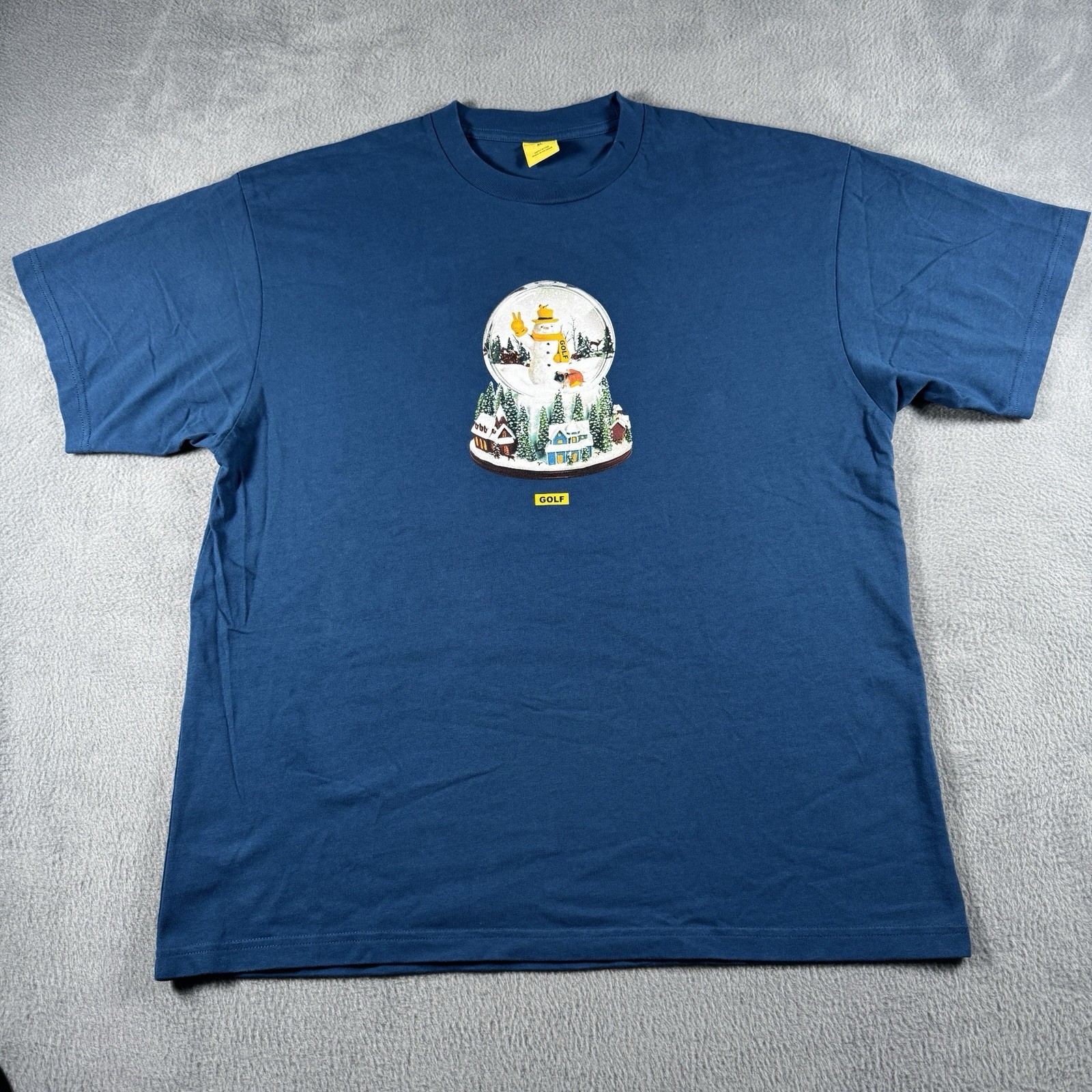 Golf Wang Snowglobe T-Shirt XL Blue Tyler The Creator Holiday Rare World Tour