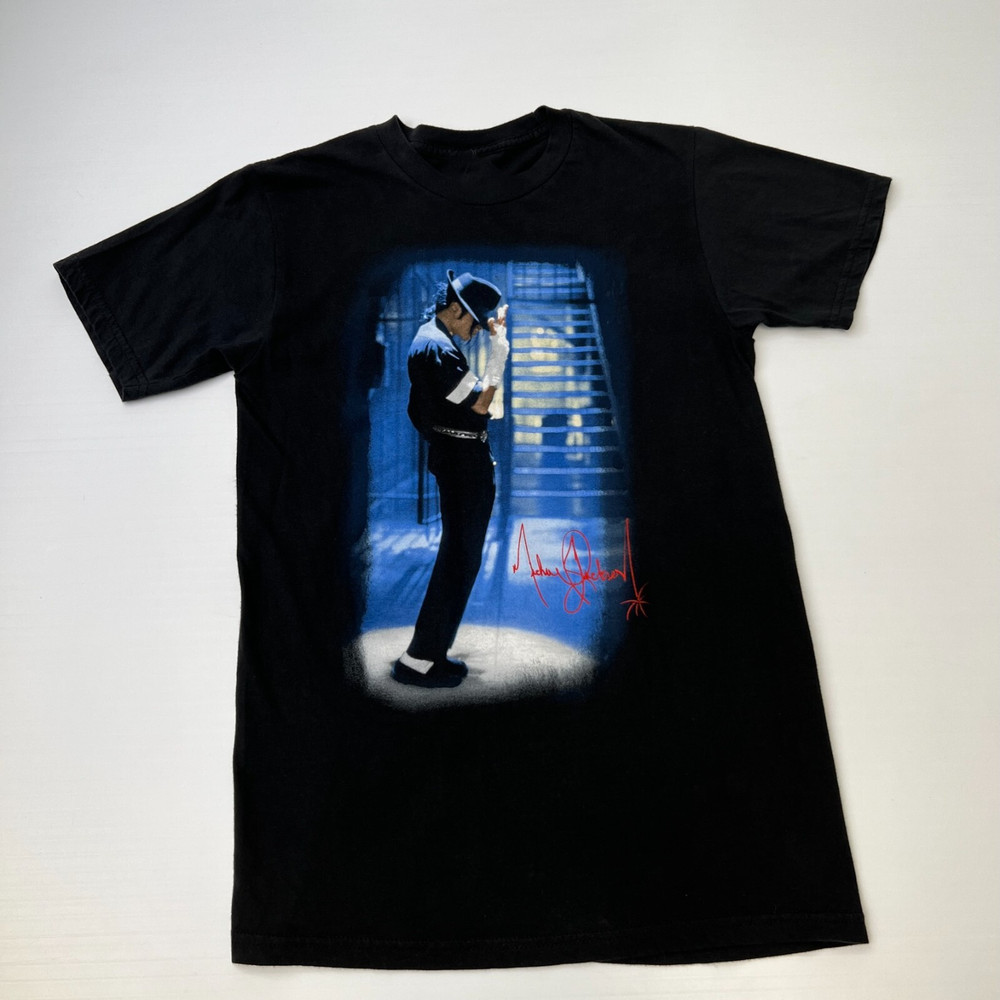 Michael Jackson Shirt Women Extra Small Spell Out Graphic Top Work Party Core Go