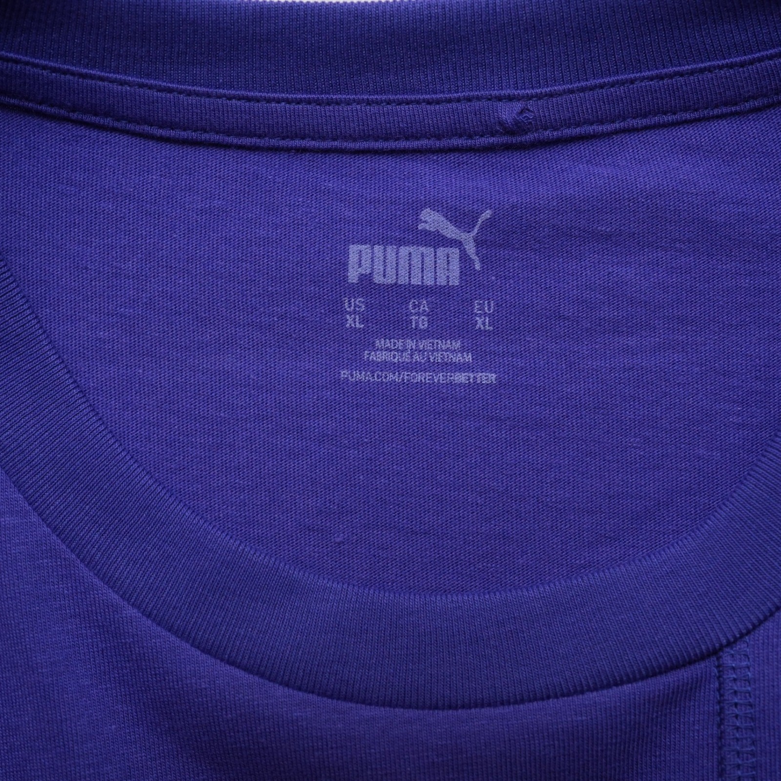 Puma T Shirt Mens XL Open Road Purple Zipper Pocket Athletic Short Sleeve gallery