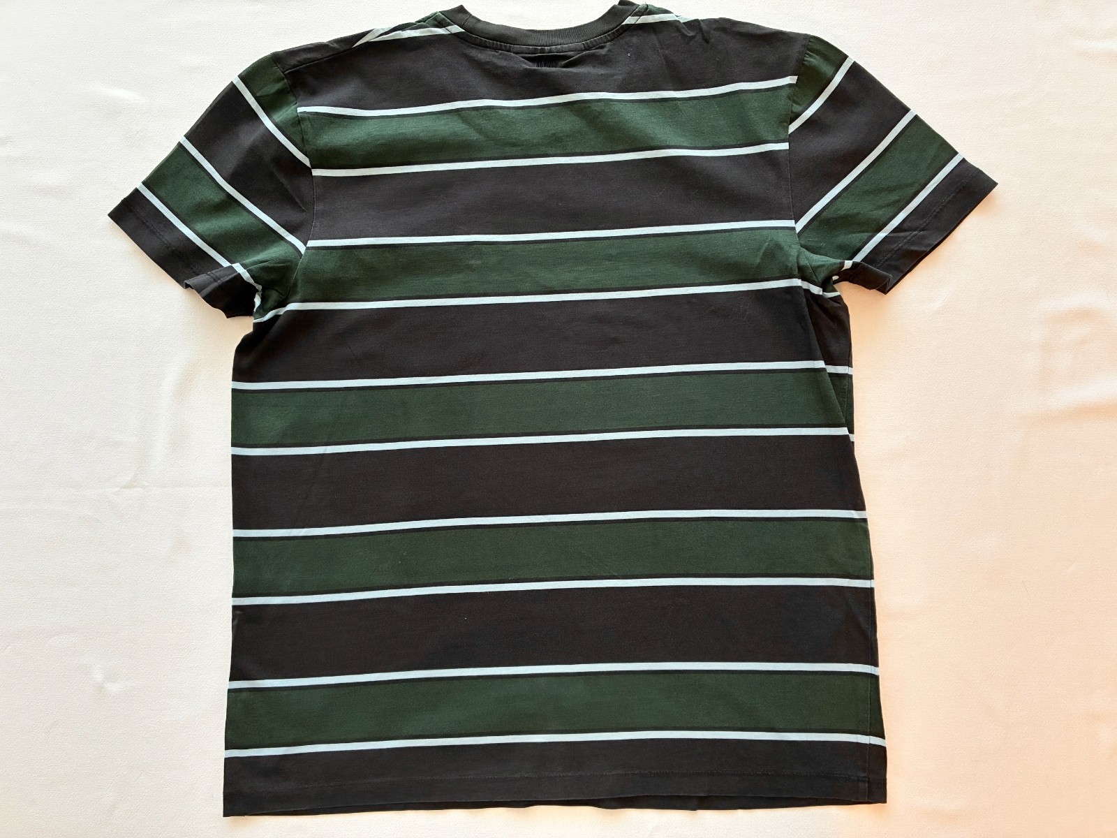 AMI Paris Blue and Green Striped T-shirt gallery