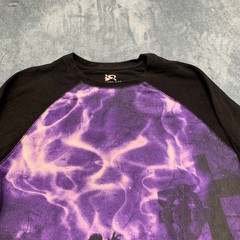 Skully Cemetery Zombie Gothic Sky Dark Thermal Shirt Men Large Black Waffle Knit