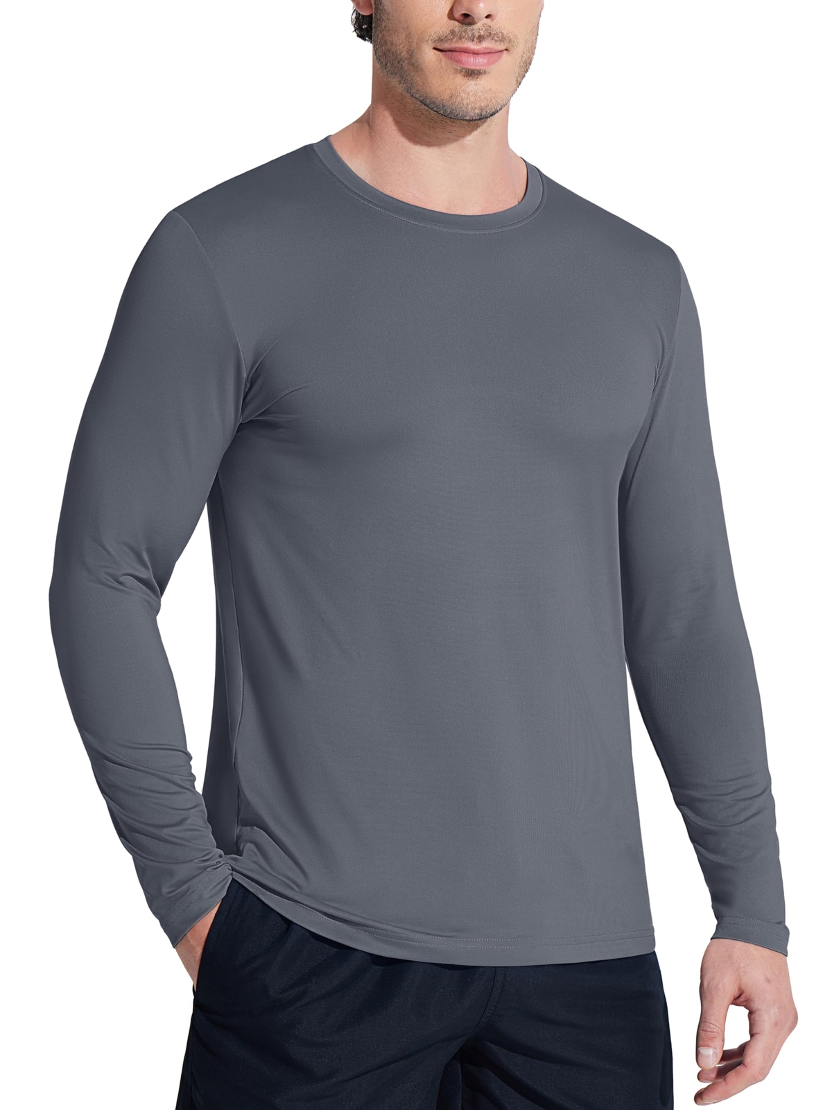 Mens UV Protection UPF 50+ Shirts Long Sleeve Sport Casual Workout Beach T-Shirt gallery