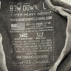 Y2K Bow-Down Clothing 714 Orange County California Shirt Large 21×28 Black