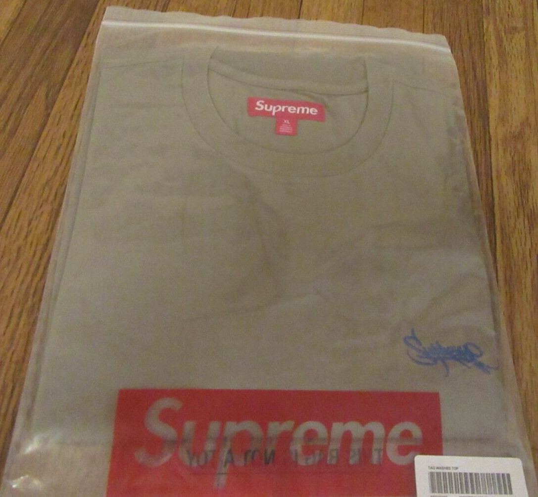 Supreme Washed Tag S/S Top Size XL Olive SS24 Supreme New York 2024 Brand New gallery