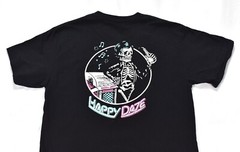 Beer Savage Happy Daze Graphic Print Greaser Skeleton T Shirt Mens Black Large