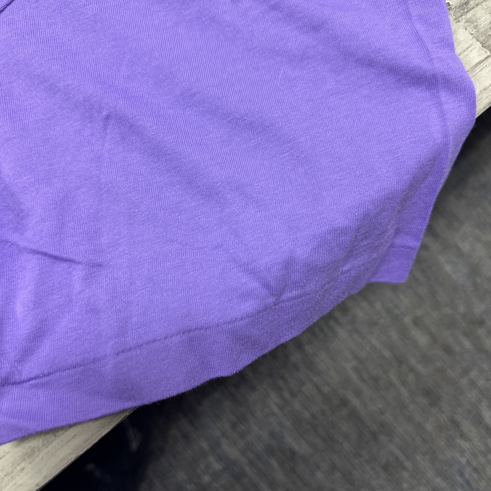 NWT VTG Polo Ralph Lauren Crew Neck Tee L Purple Single Stitch Logo Embroidered gallery