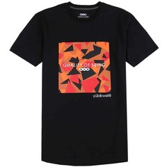 2025 Geometric Pattern Tee Yubikwete – Unisex Crew Neck Solid Color Cotton