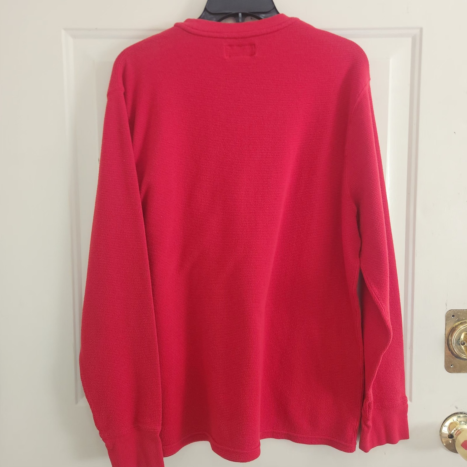 Polo Ralph Lauren Mens XL Red Thermal Waffle Knit Long Sleeve Poly/Cotton Blend gallery