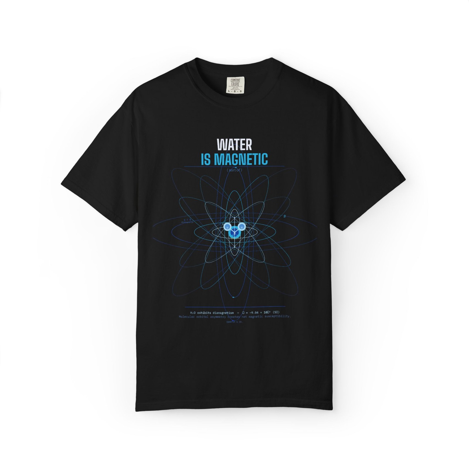 Water Is Magnetic T-shirt | Atomic Water Molecule Graphic gallery