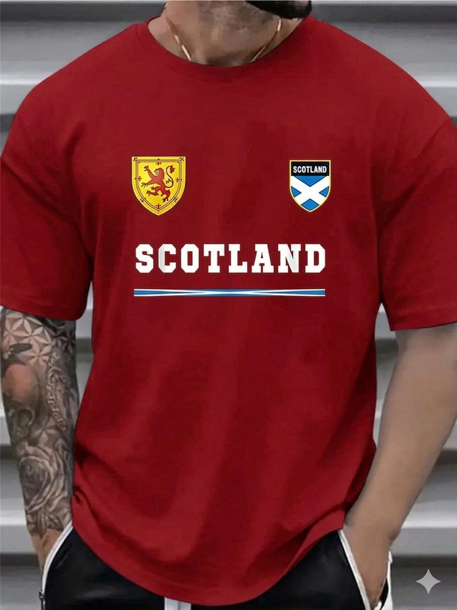 Mens Scotland Lion Rampant Flag T Shirt 100% Cotton Soft Breathable Casual Tee gallery