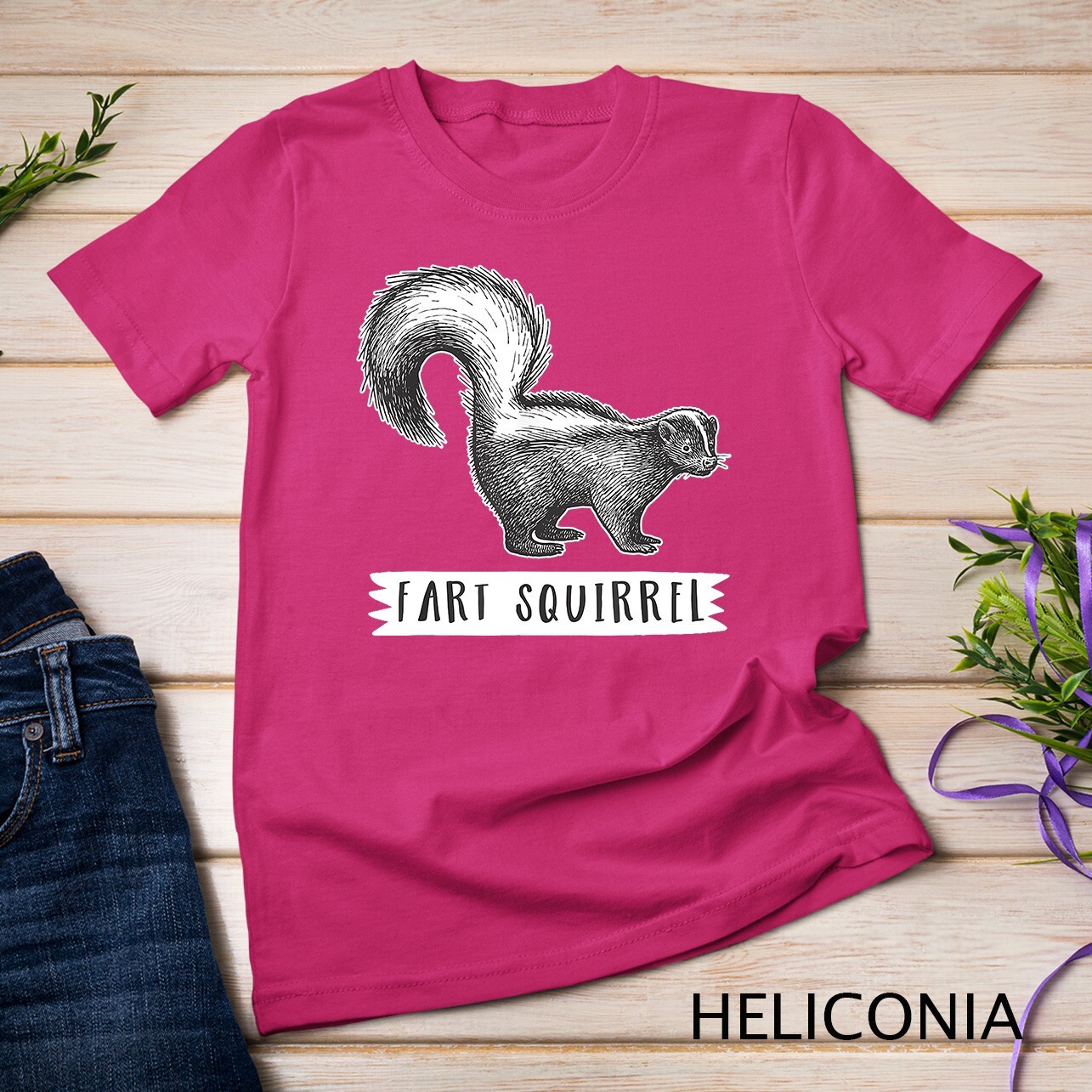 Fart Squirrel Funny Skunk Unisex T-shirt gallery