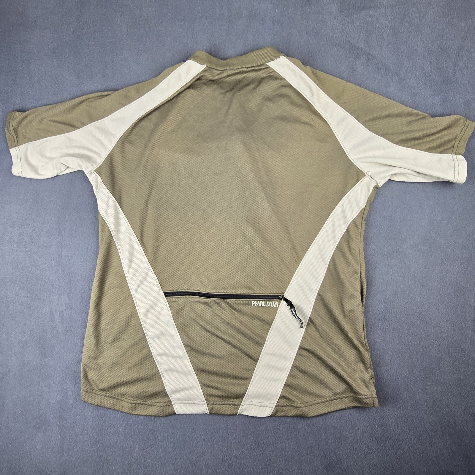 Vintage Pearl Izumi Cycling Shirt Men L Brown 1/4 Zip With Zip Back Pocket gallery